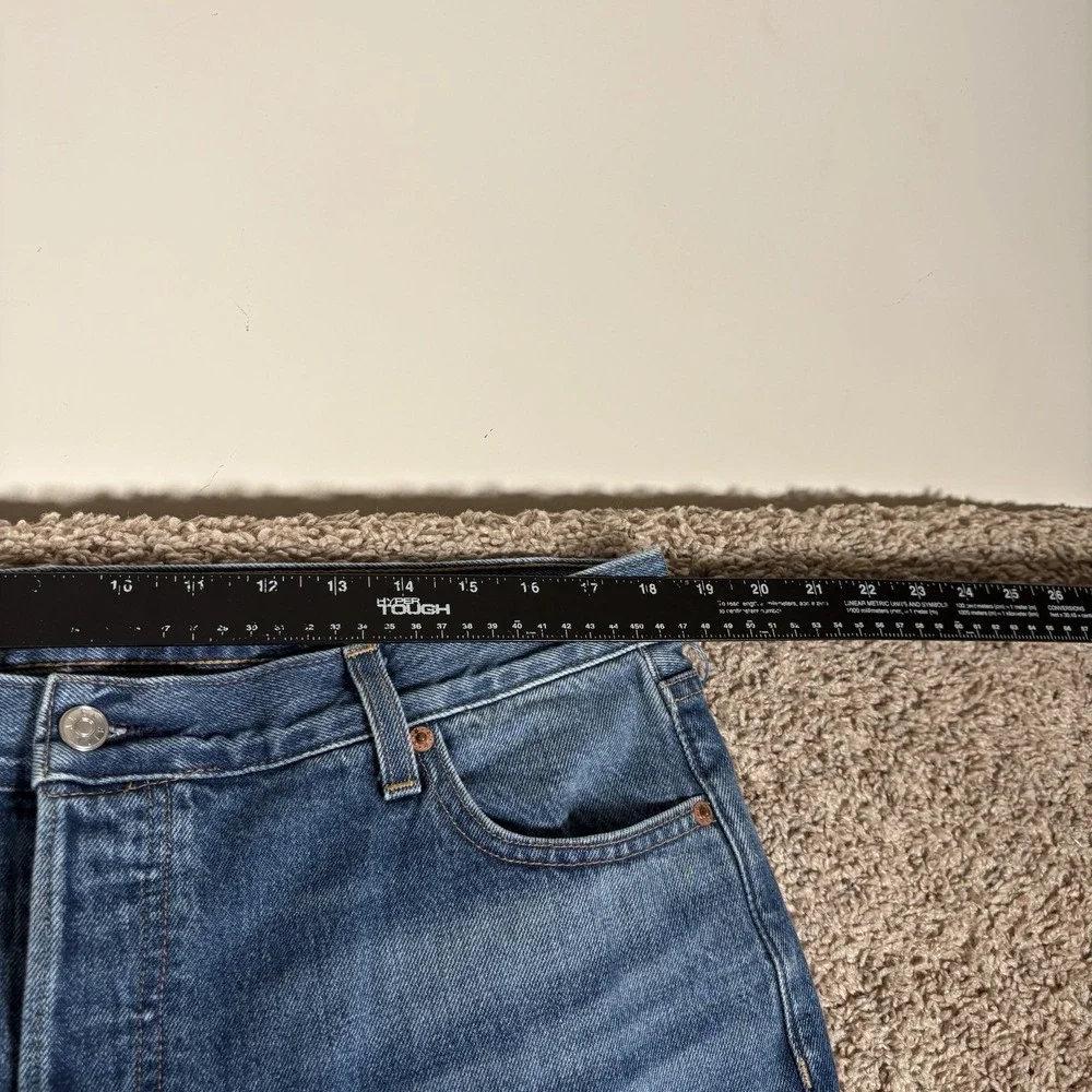 Alex Mill The Bev Relaxed High Waist Straight Blue Washed Women Jeans Sz 32